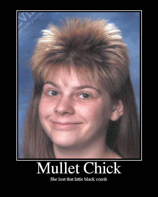 Mullet Chick Funny Image