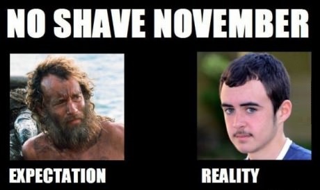 No Shave November Funny Expectation And Reality