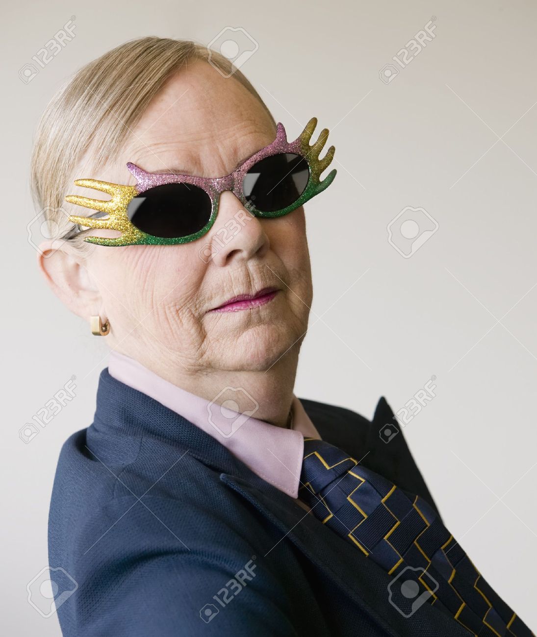 Old Lady With Funny Sunglasses