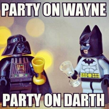 Party On Wayne Funny Batman And Darth Vader Meme