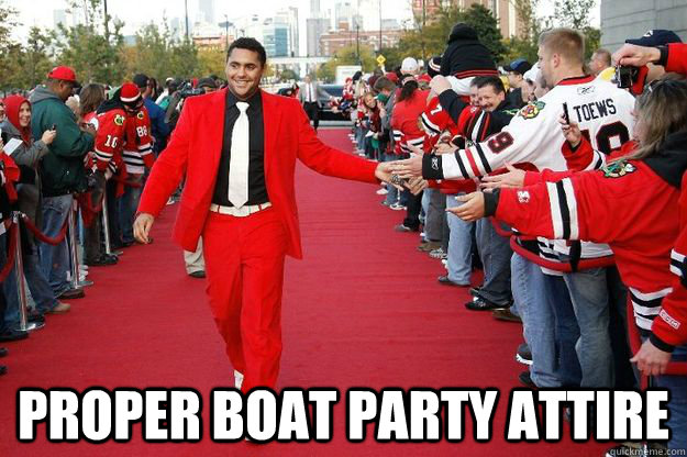 Proper Boat Party Attire Funny Image