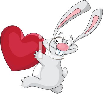 Rabbit With Heart Funny Image