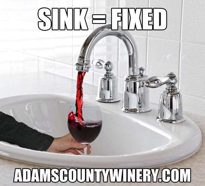 Red Wine Funny Sink Image