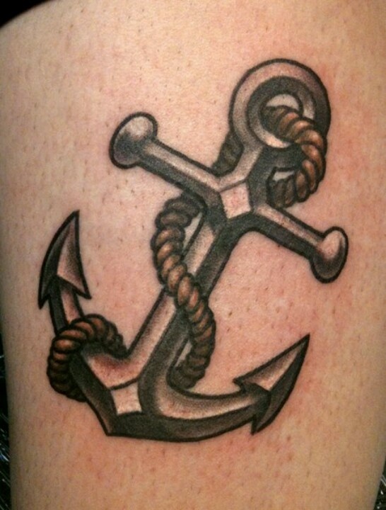 Rope And Anchor Tattoo Idea