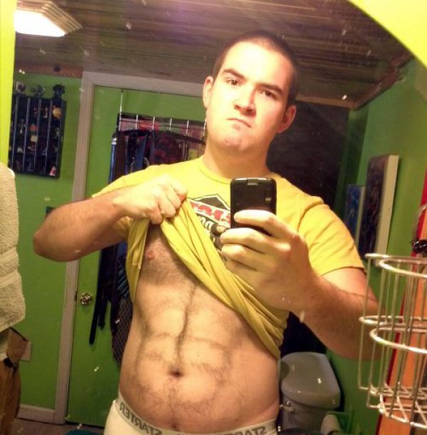 Six Pack Abs Man Funny Shaved Picture