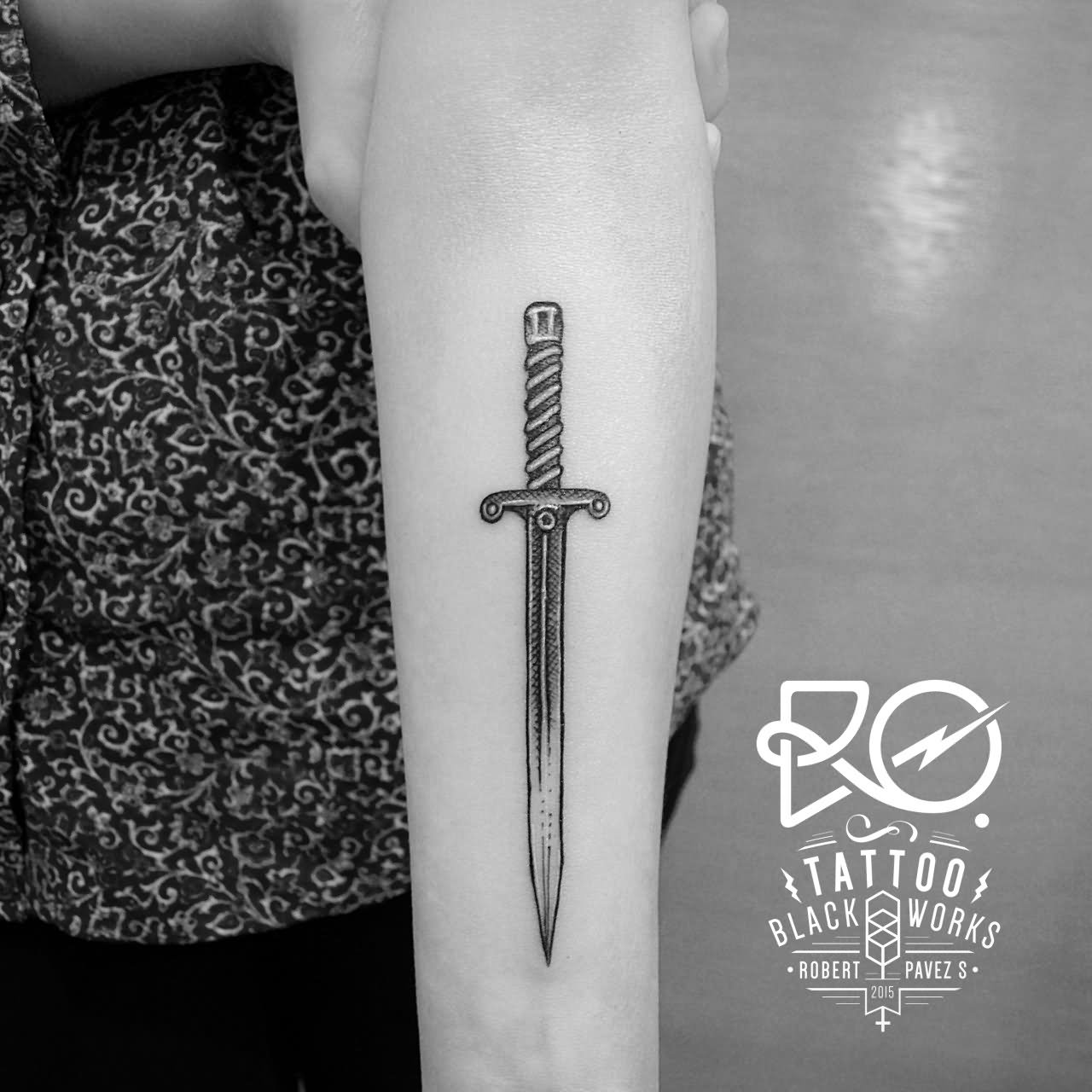 Sword Tattoo Design For Forearm By Ro