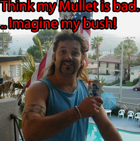 Thin My Mullet Is Bad Imagine My Bush Funny Picture