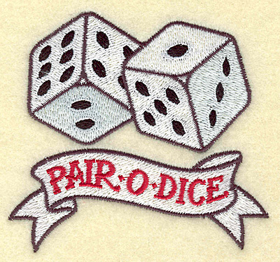 Two Dice With Banner Tattoo Design