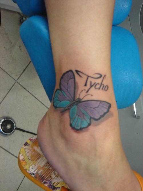 Tycho Butterfly Tattoos On Ankle