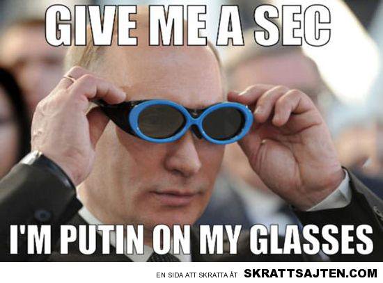 Vladimir Putin With Glasses Funny Meme