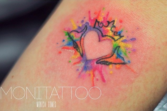 Watercolor Claddagh Tattoo Design By Monica Gomez