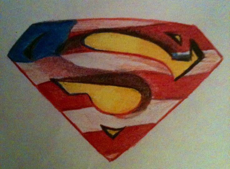 Awesome Colorful Superman Logo Tattoo Design
