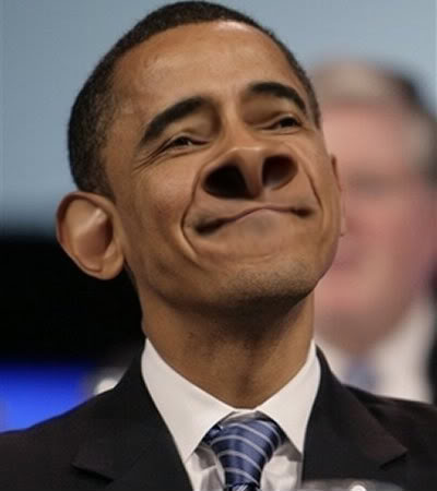 Barack Obama With Funny Nose