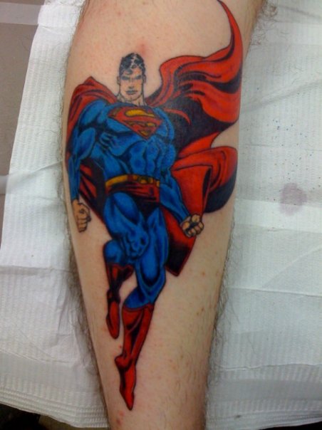 Colorful Superman Tattoo Design For Forearm By Robert J Wilson