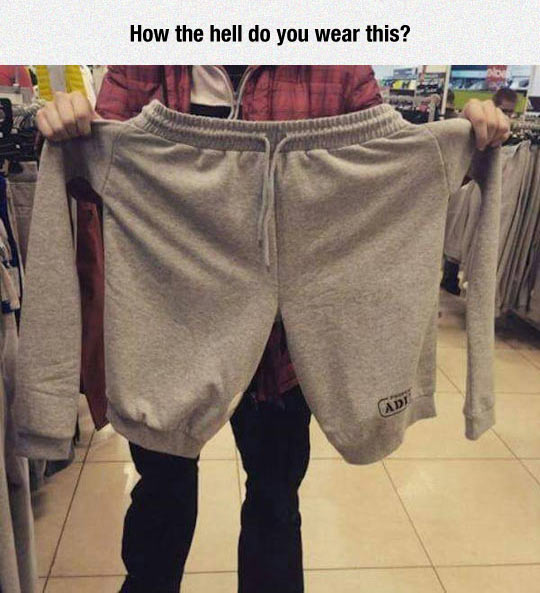 Funny Half Pant With Sleeves