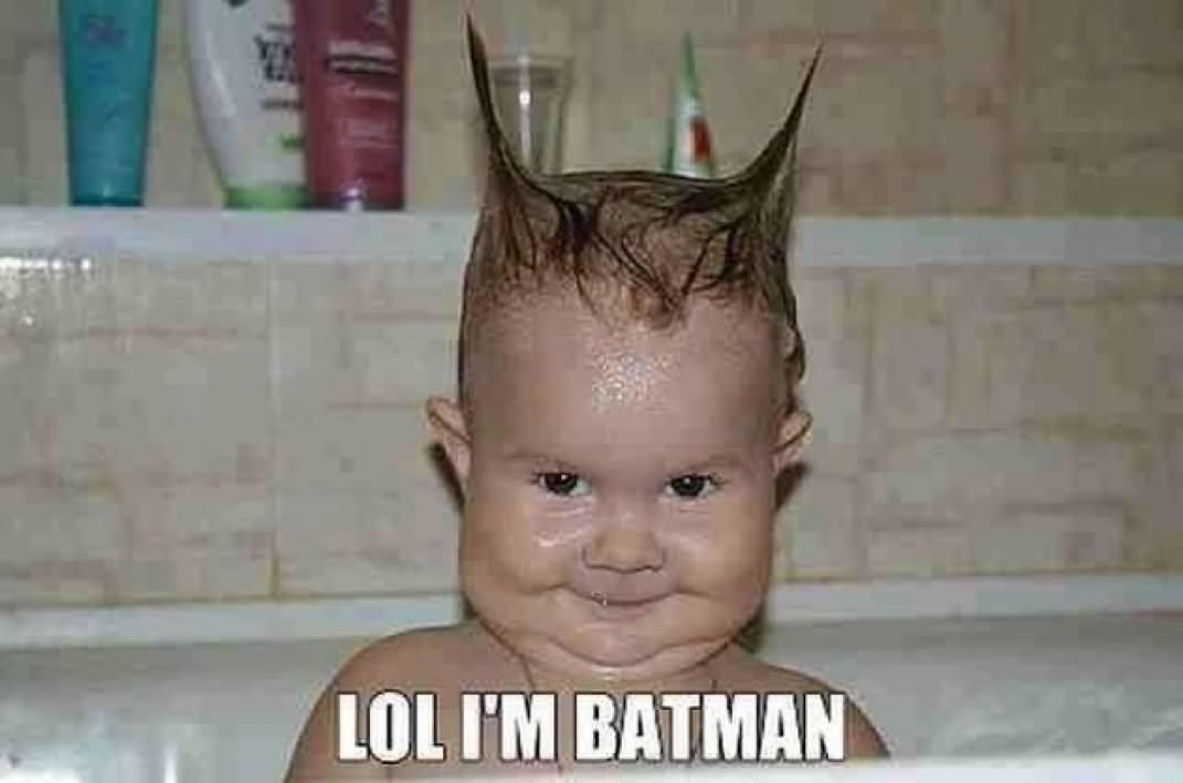 Lol I Am Batman Funny Baby Image