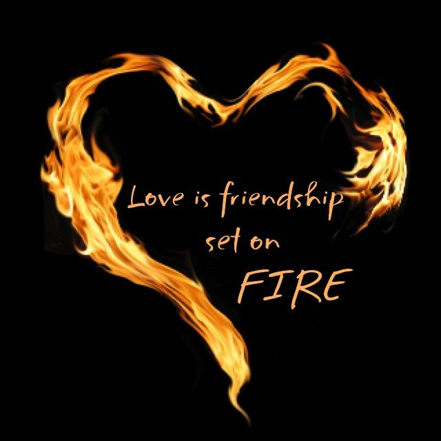 Love is friendship set on fire.