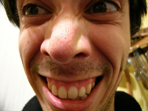 Man Closeup Nose Funny Image