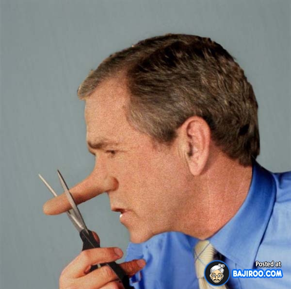 Man Cutting His Big Nose Funny Picture