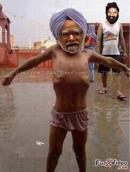 Manmohan Singh And Baba Ram Dev Funny Childhood Photoshopped Image