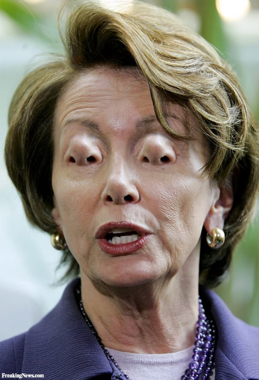 Nancy Pelosi Funny Eyes Nose Photoshopped Picture