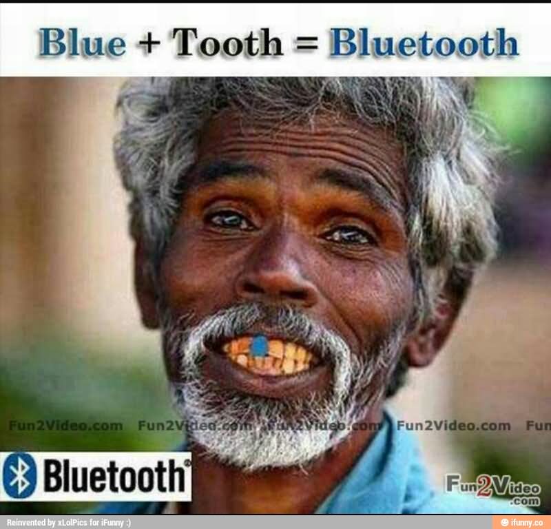 Old Man Showing Bluetooth Funny Image