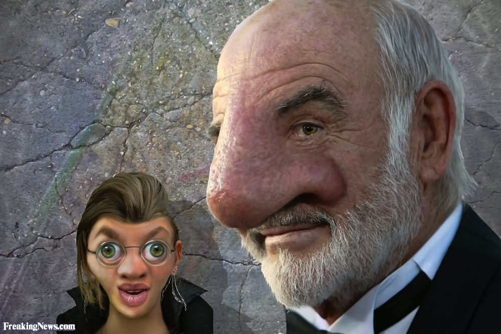 Sean Connery With Big Nose Funny Picture