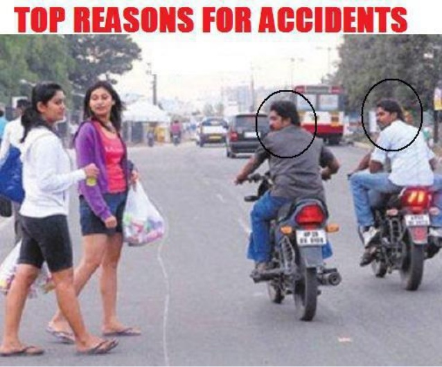Top Reason For Accidents Funny Image