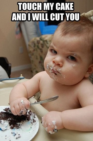 Touch My Cake And I Will Cut You Funny Image