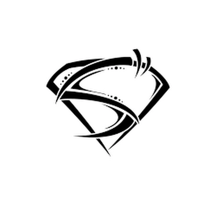 Unique Superman Logo Tattoo Stencil By Krzysztof