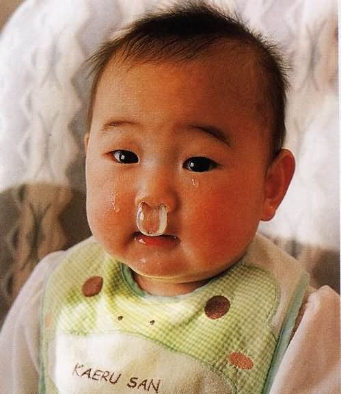 Read Complete Weeping Asian Baby Bubble Nose Funny Picture