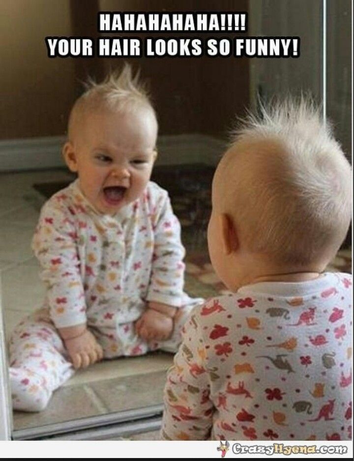 Your Hair Looks So Funny Baby Image