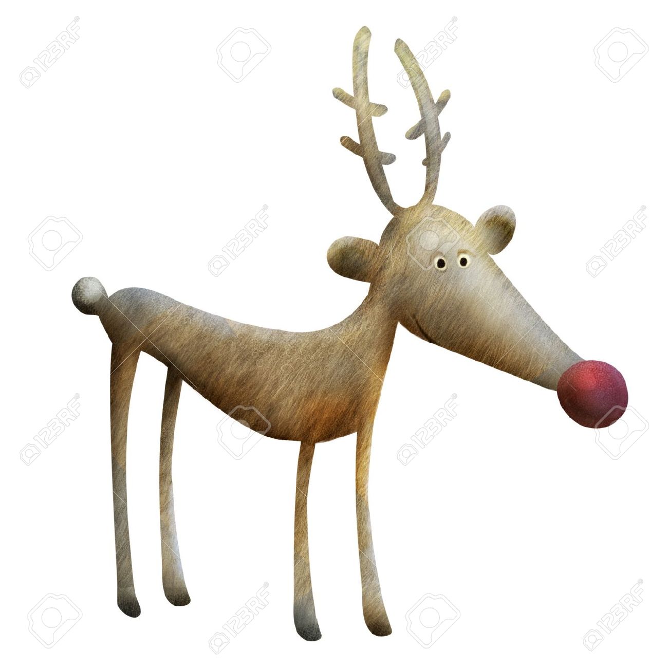 3D Funny Reindeer Cartoon Picture