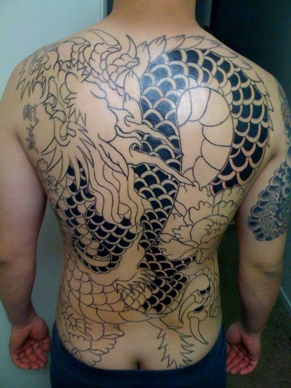 Amazing Dragon Tattoo On Full Back