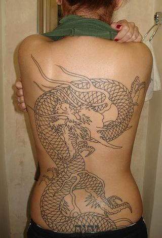 Asian Dragon Tattoo Idea For Full Body