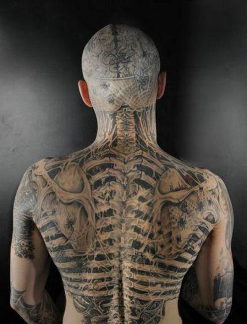 Biomechanical Full Body Tattoo For Men