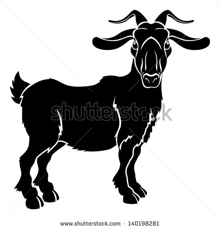Black Goat Tattoo Design