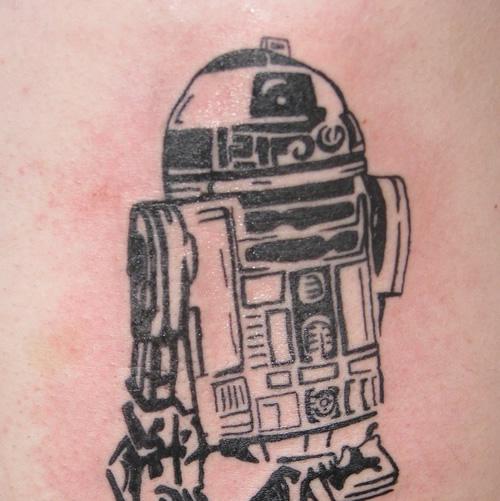Black Star War R2-D2 Tattoo Design