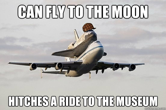 Can Fly To The Moon Funny Space Meme Image