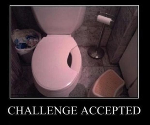 Challenge Accepted Funny Pee Poster