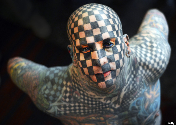 Chess Tattoo On Man Full Body