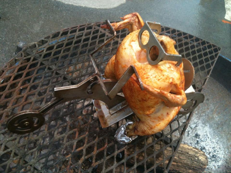 Chicken On Tricycle Funny Grill Picture
