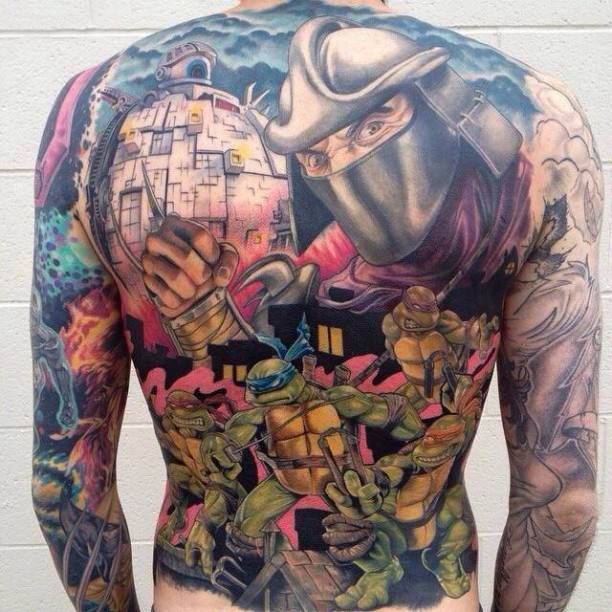 Color Ink Comic Full Body Tattoo