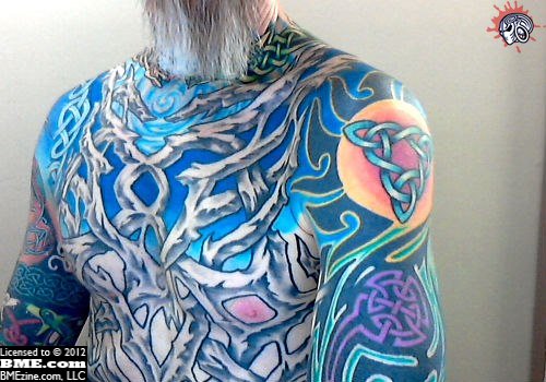 Colorful Celtic Tattoo On Full Body