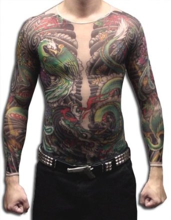 Colorful Dragon Tattoo On Man Full Body
