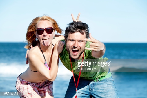 Couple Making Funny Face Image