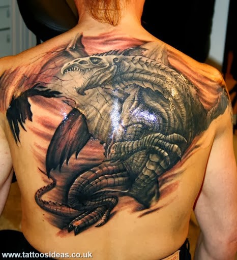 Dark Ink Full Body Dragon Tattoos Ideas