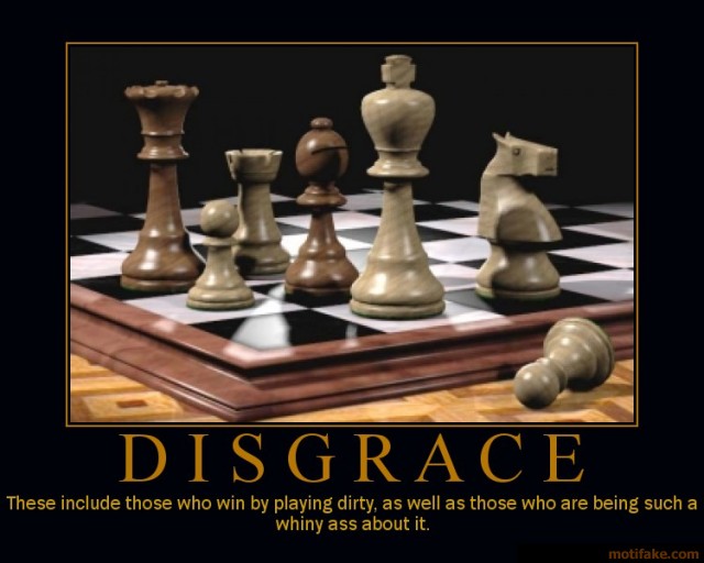 Disgrace Funny Chess Poster