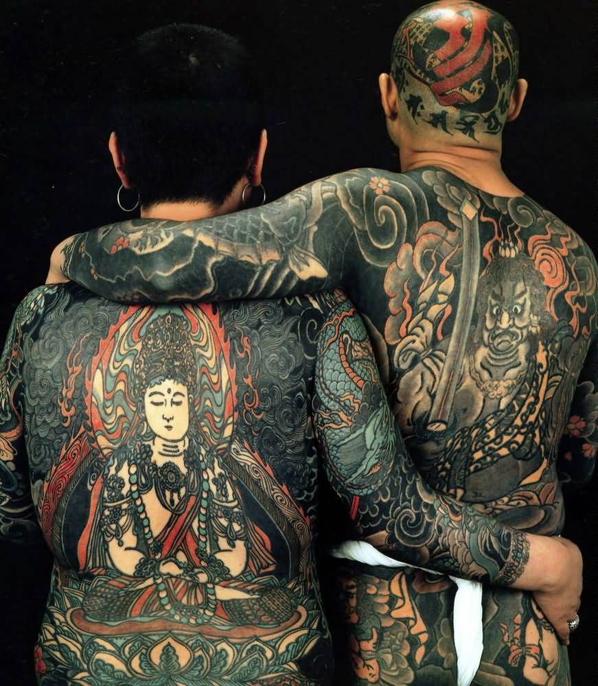 Full Body Asian Tattoos For Couple