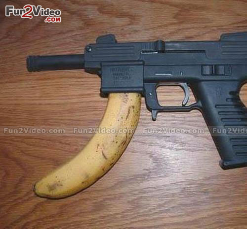 Funny Banana Gun Image